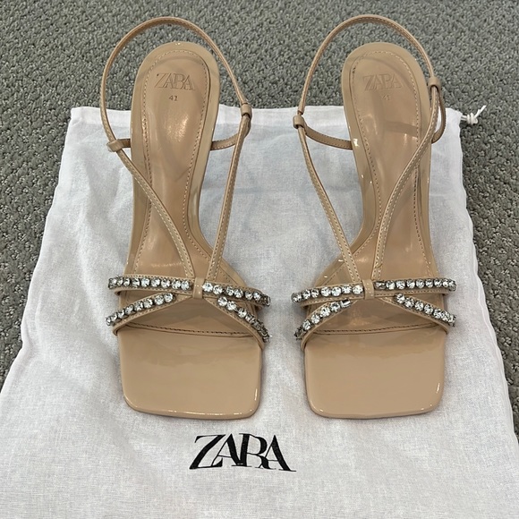 Zara Rhinestone sandal heels - Picture 1 of 6